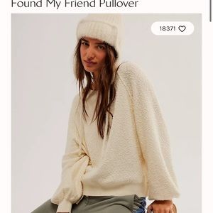 Found My Friend Pullover Cream Free people sweater size xl